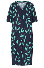 Roberta Blue and Mint Leaf Dress