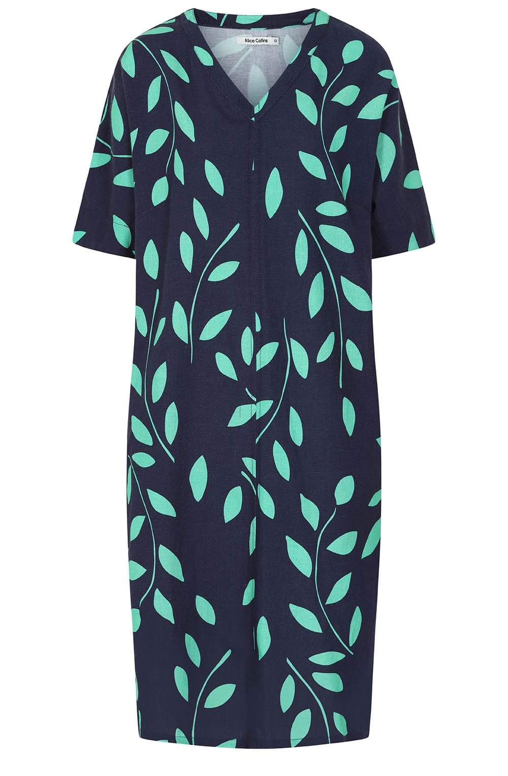 Roberta Blue and Mint Leaf Dress