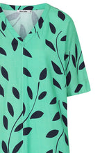 Roberta Mint and Blue Leaf Dress