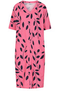 Roberta Pink and Blue Leaf Dress