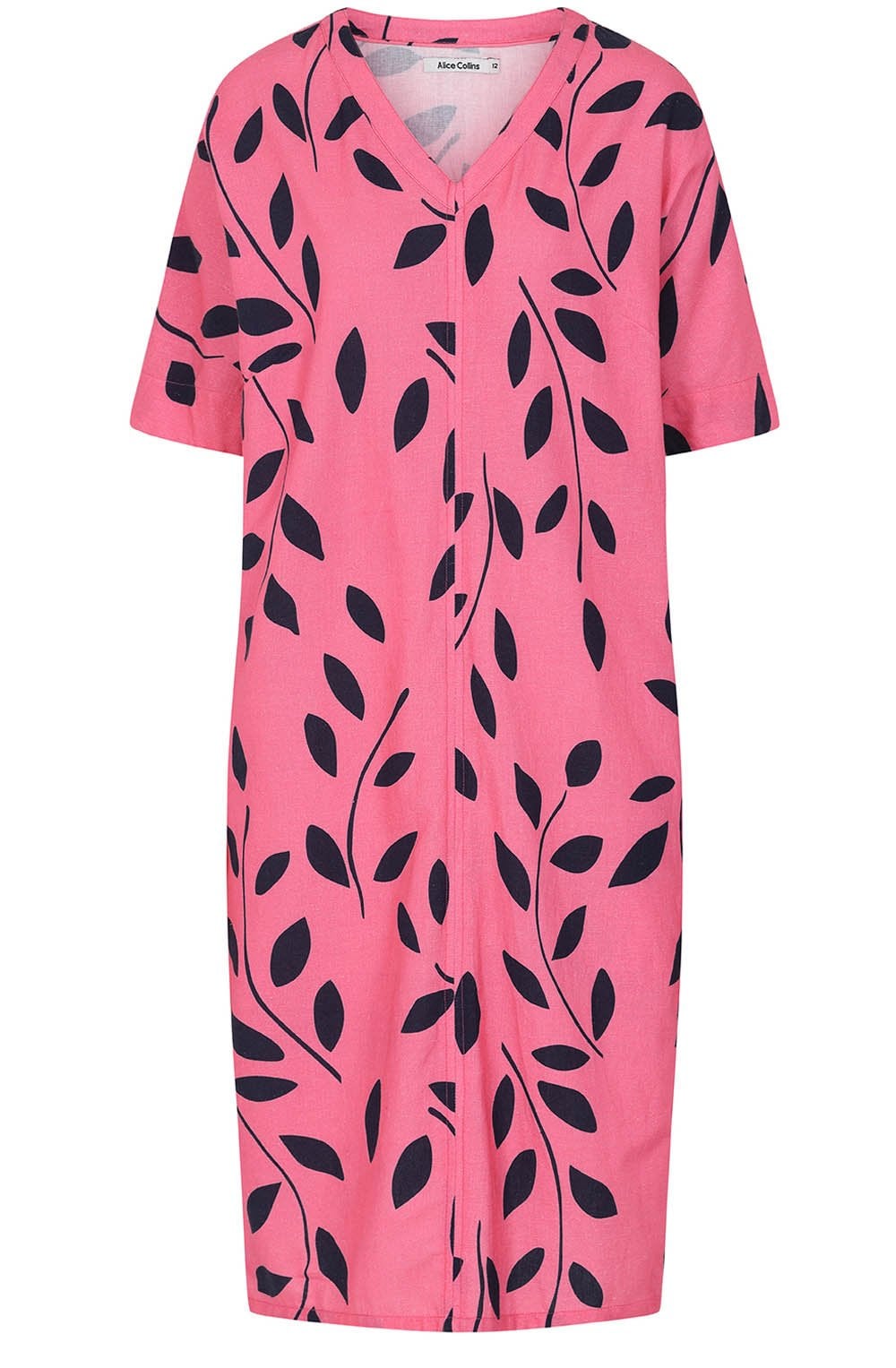 Roberta Pink and Blue Leaf Dress