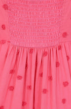 Tallulah Hot Pink Embroidered Flower Summer Dress