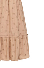 Tallulah Latte Embroidered Flowers Dress