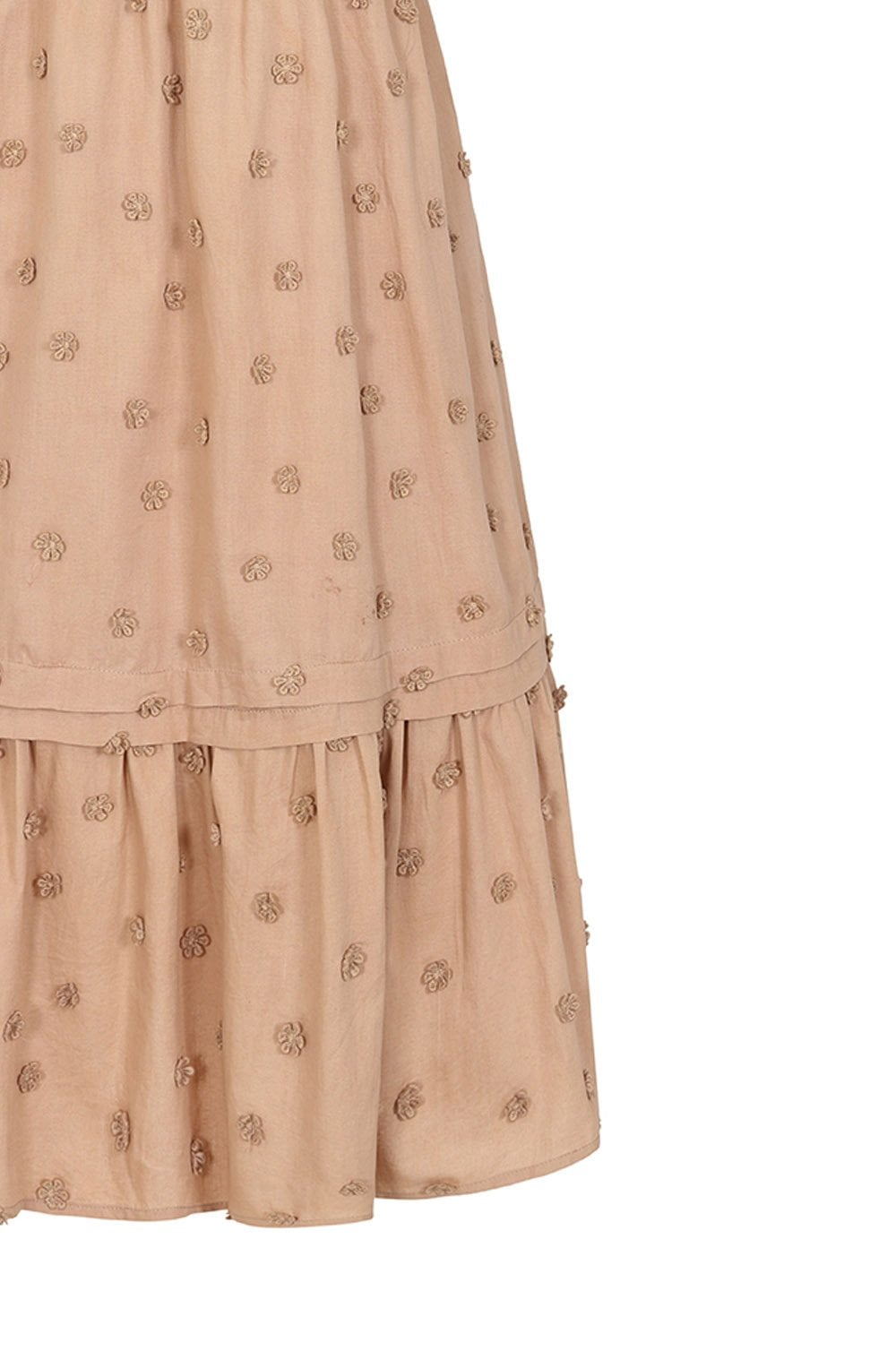 Tallulah Latte Embroidered Flowers Dress