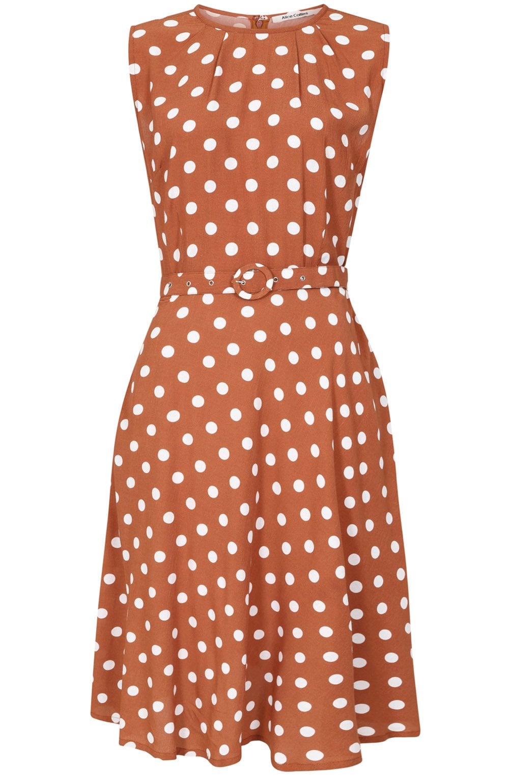 Terracotta Polka Julia Dress