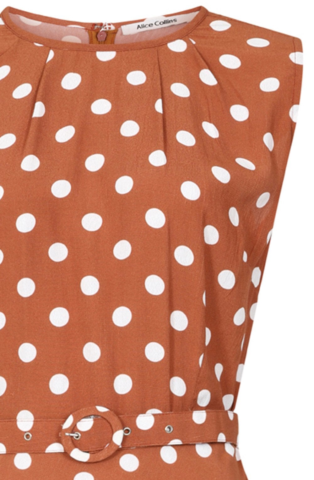 Terracotta Polka Julia Dress