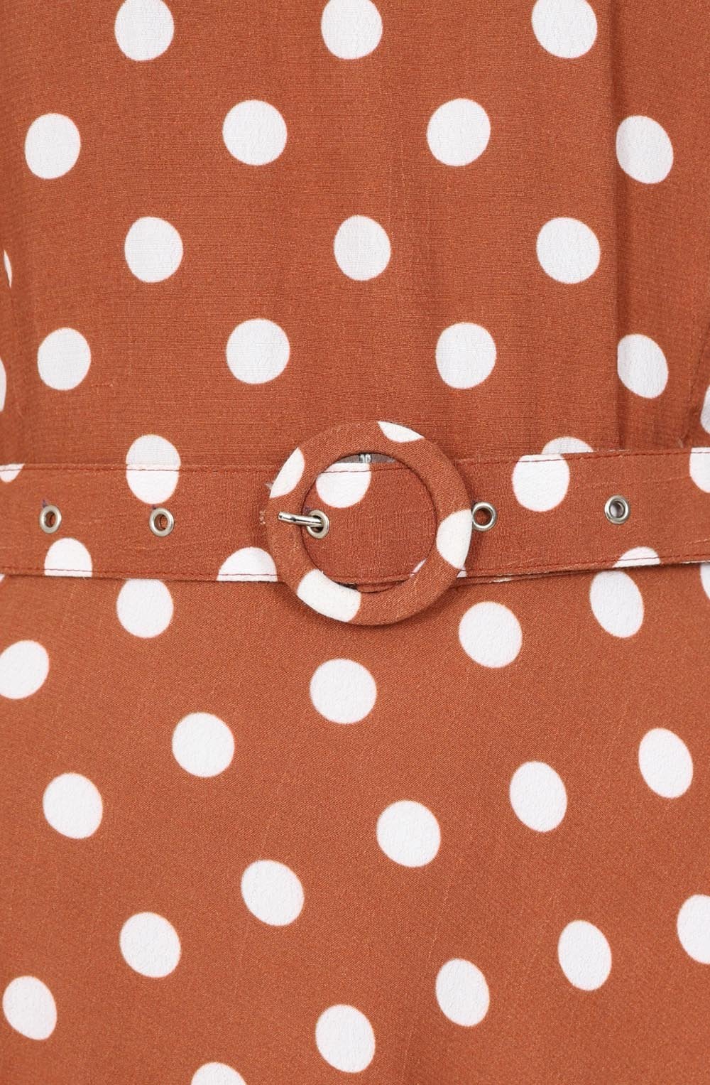 Terracotta Polka Julia Dress