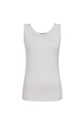 White Perfect Plain Vest