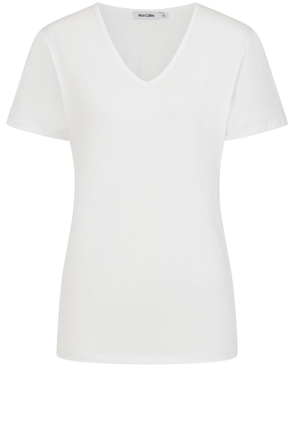 White V Neck T Shirt
