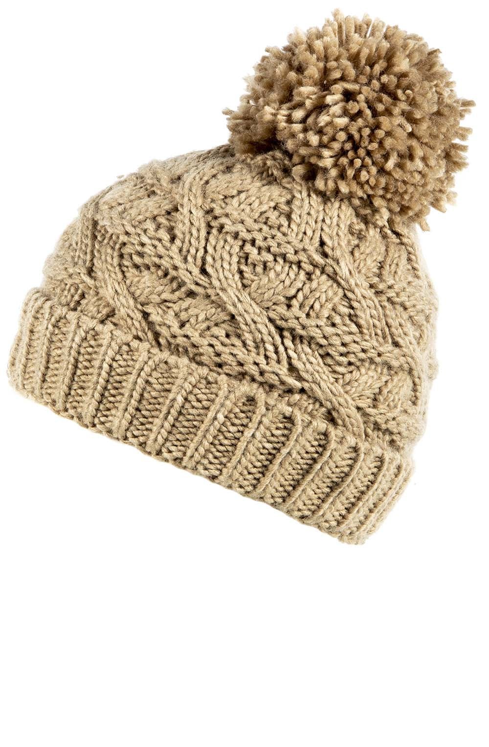 Bella Camel Cable Knit Hat