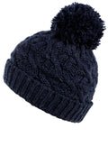 Bella Navy Cable Knit Hat