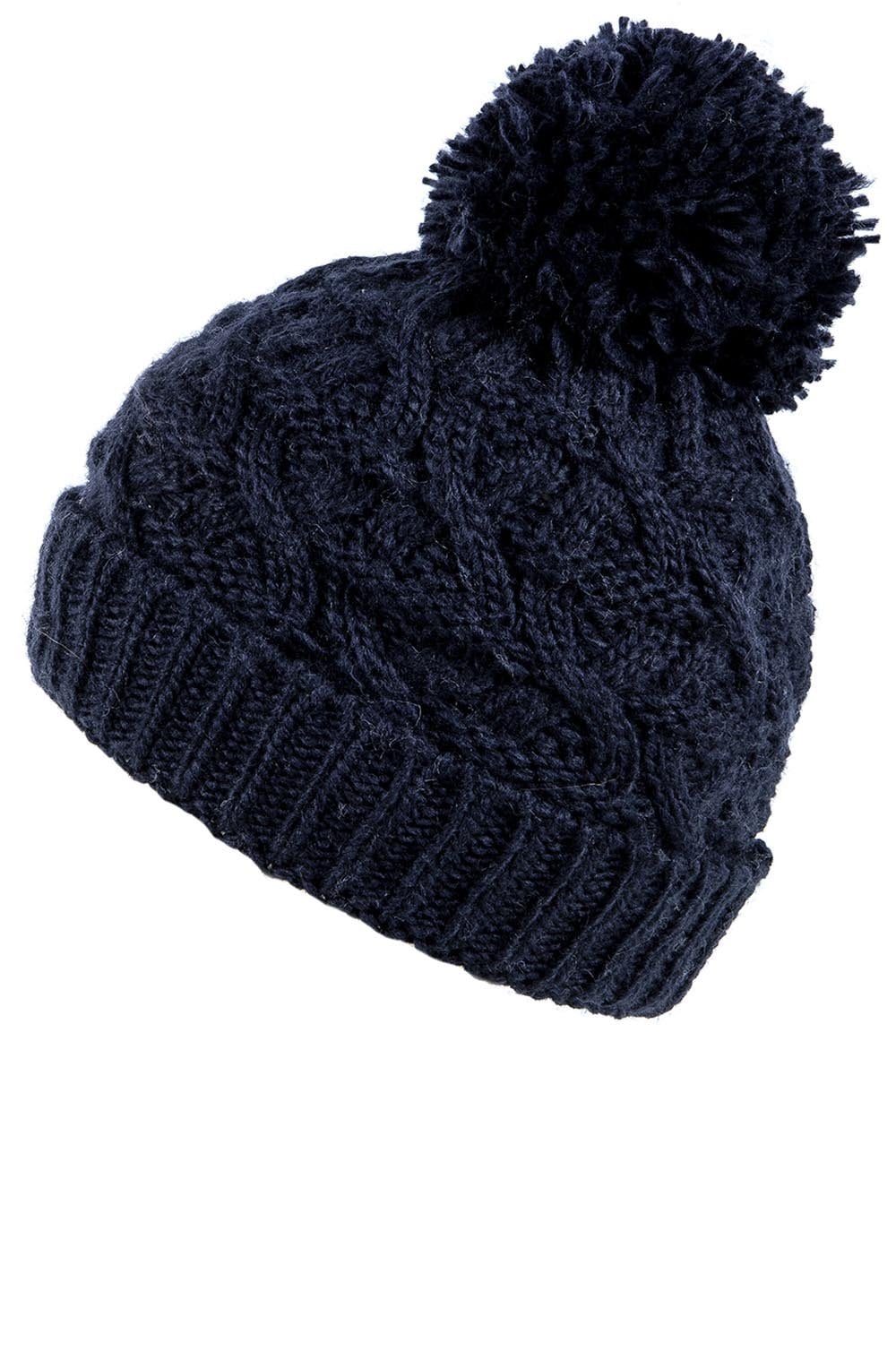 Bella Navy Cable Knit Hat