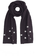 Black Rhinestone Star Scarf