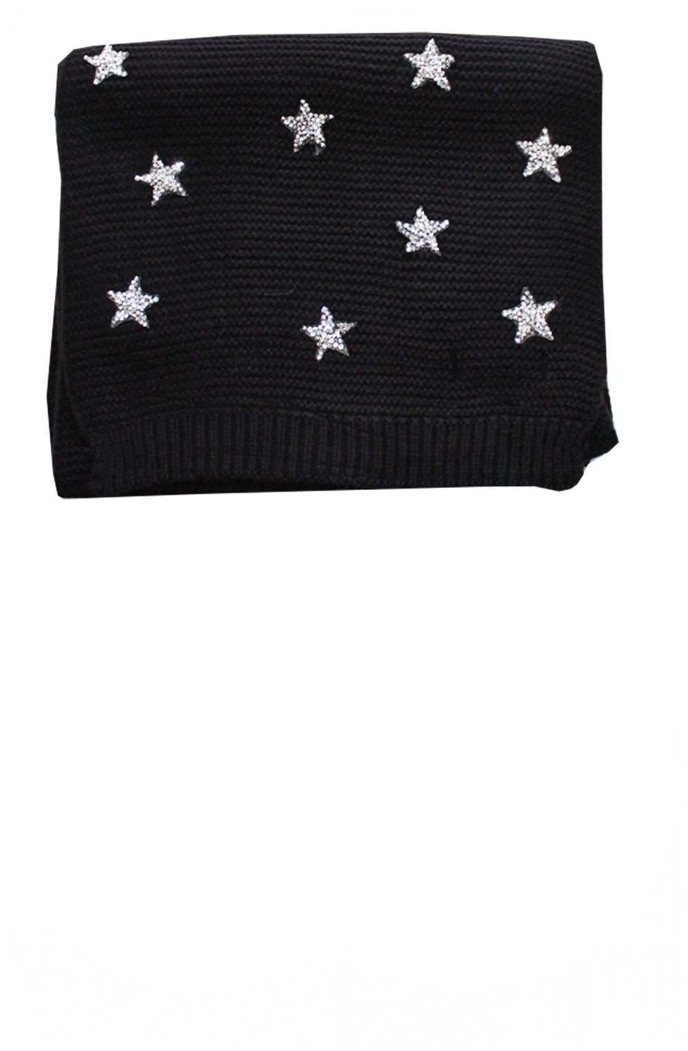 Black Rhinestone Star Scarf
