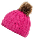 Cindy Pink Cable Knit Hat