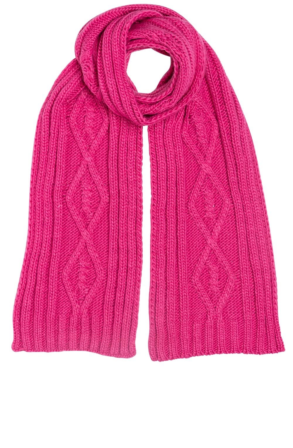 Cindy Pink Cable Knit Scarf