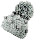 Grey Pompom Hat