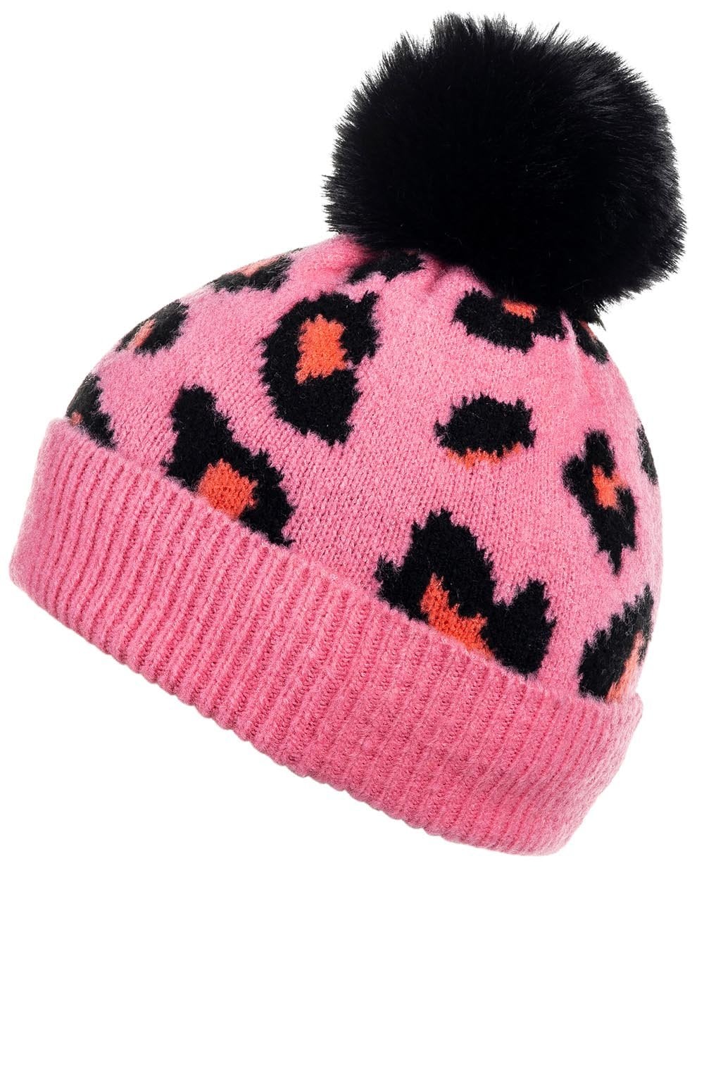 Maya Pink Animal Print Hat