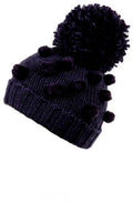 Navy Pompom Hat