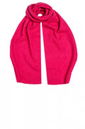 Pink cable knit scarf