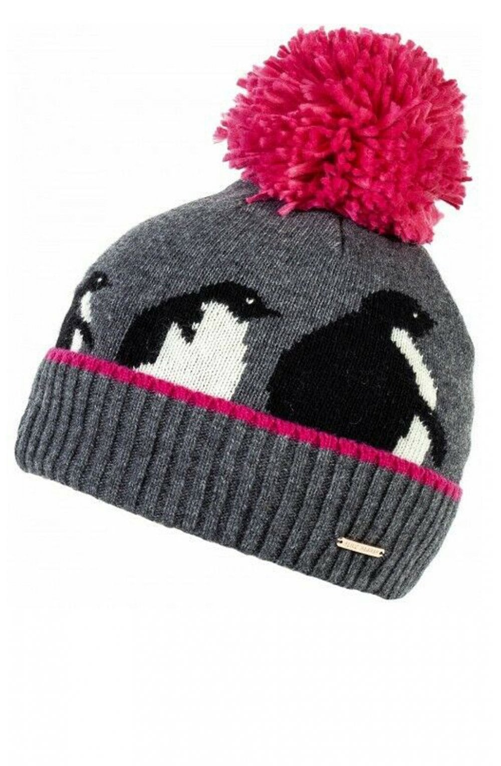 Pink & Grey Penguin Bobble Hat