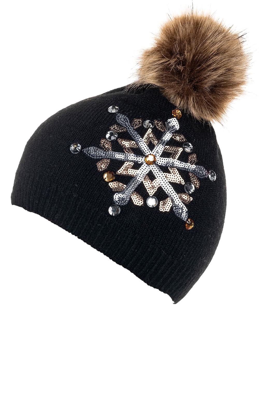 Sequin Snowflake Hat