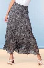 Black and White Tiered and Layered Maxi Skirt