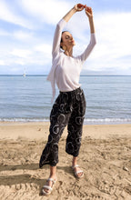 Black Circle Print Wide Leg Trousers