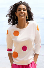 Fuchsia and Orange Large Polka Dot Jumper