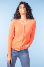 Orange Super Soft Fine Knit Cardigan
