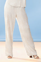 Sand Floral Print Wide Leg Trousers
