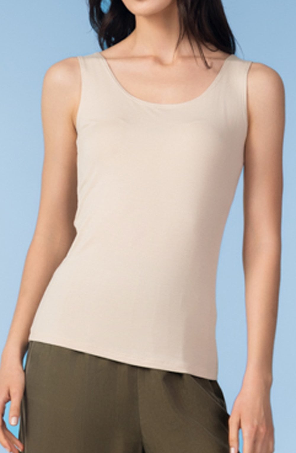 Sand Jersey Vest Top