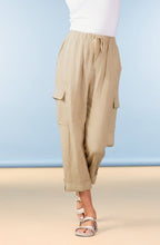 Sand Linen Mix Relaxed Utility Trousers