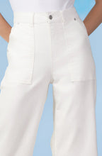 White High Waist Denim Culottes