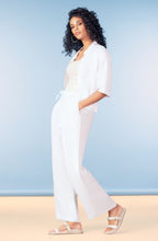 White Linen Mix Boxy Blouse
