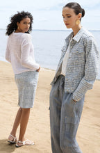White Open Weave Pullover