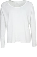 Amber White Over Sized Top