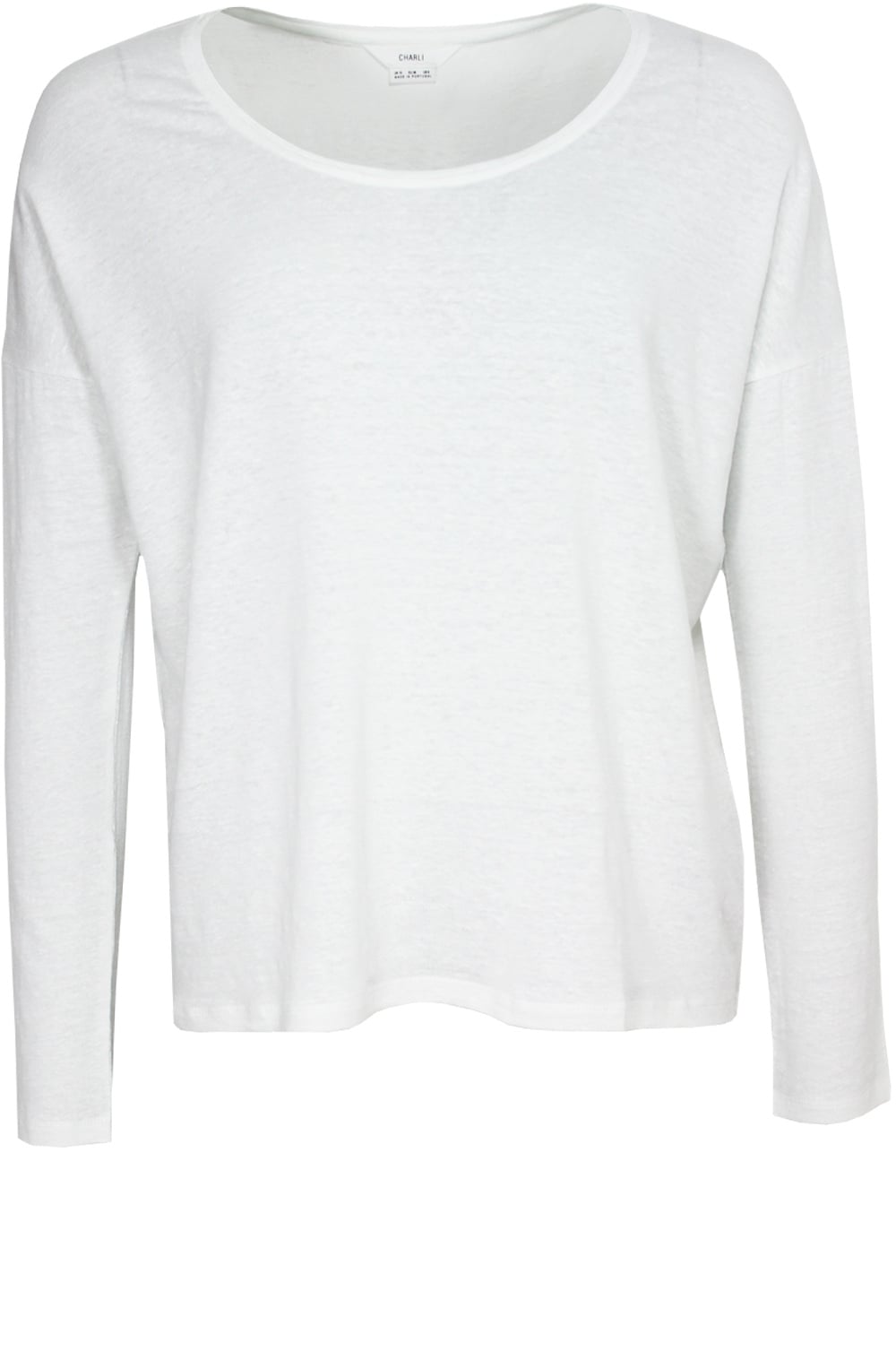 Amber White Over Sized Top