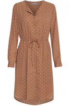 Almond Spot Print Shirt Dress