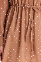 Almond Spot Print Shirt Dress