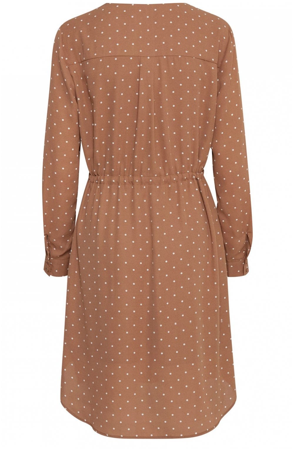 Almond Spot Print Shirt Dress