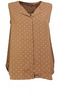 Almond Spot Print Top