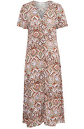 Aloe Boho Mix Joella Button Down Dress