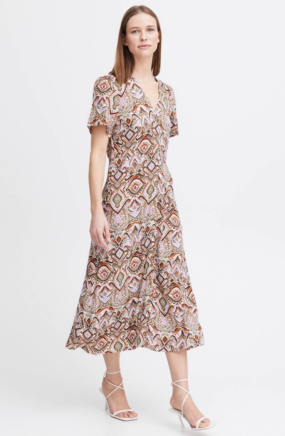 Aloe Boho Mix Joella Button Down Dress