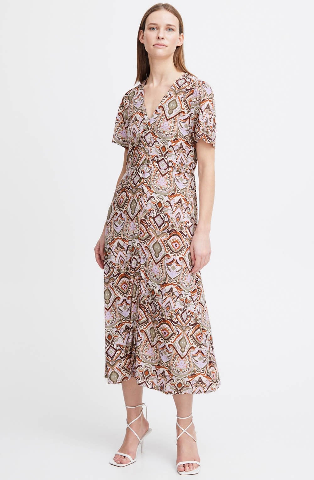 Aloe Boho Mix Joella Button Down Dress