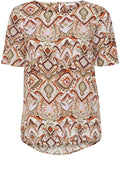 Aloe Boho Mix Short Sleeve Blouse