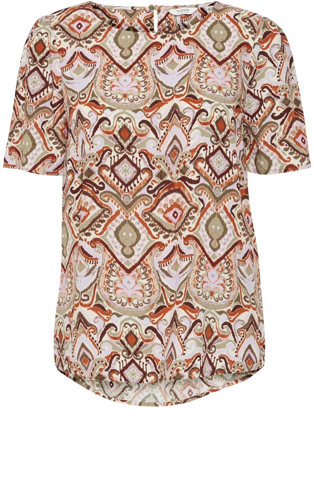 Aloe Boho Mix Short Sleeve Blouse