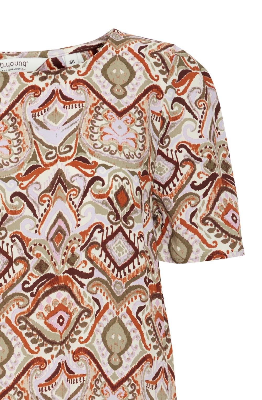 Aloe Boho Mix Short Sleeve Blouse