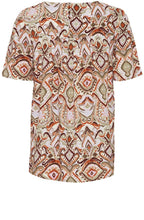 Aloe Boho Mix Short Sleeve Blouse
