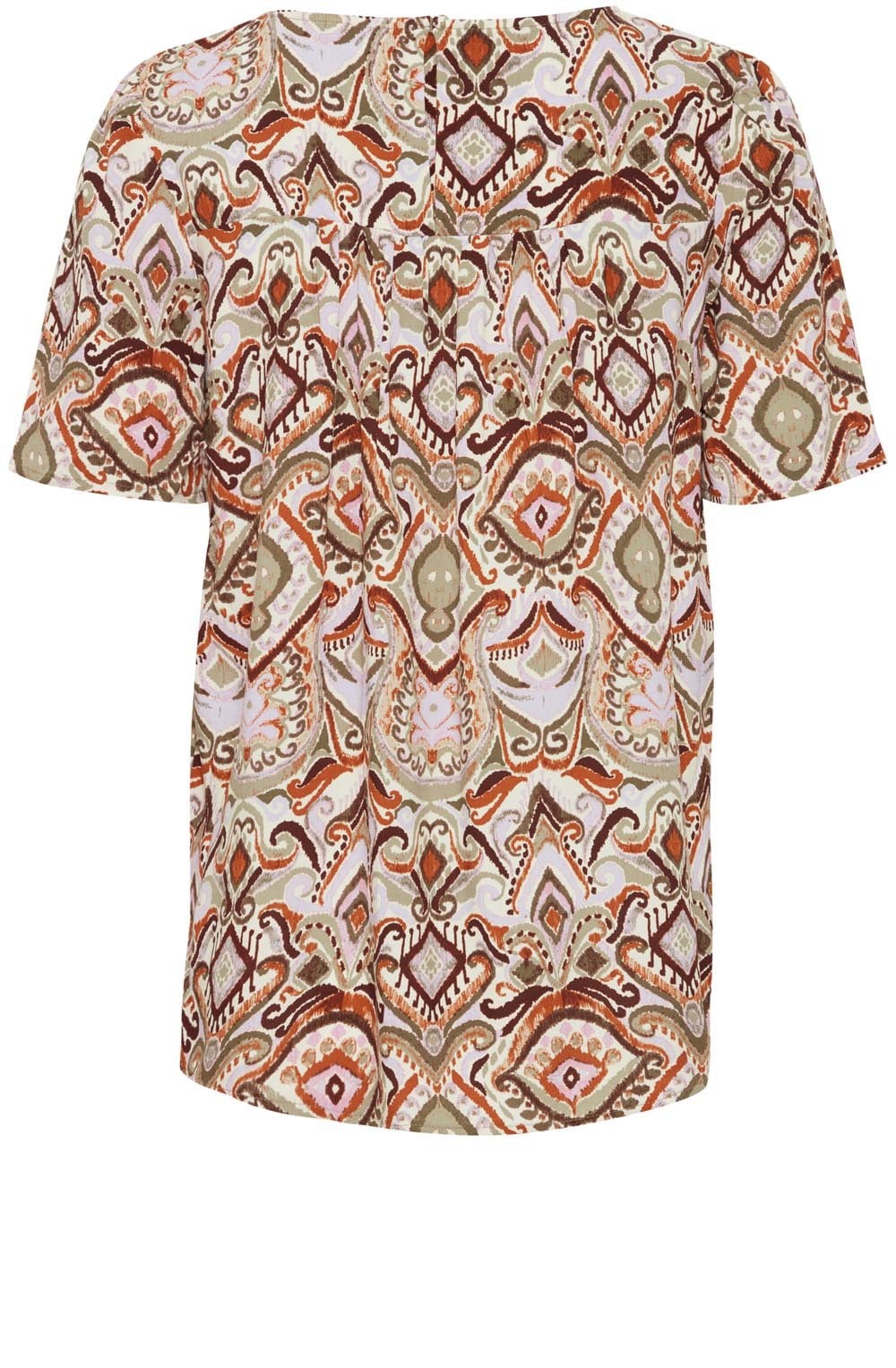 Aloe Boho Mix Short Sleeve Blouse